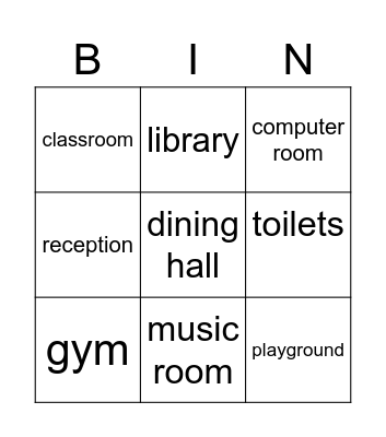 our school Bingo Card