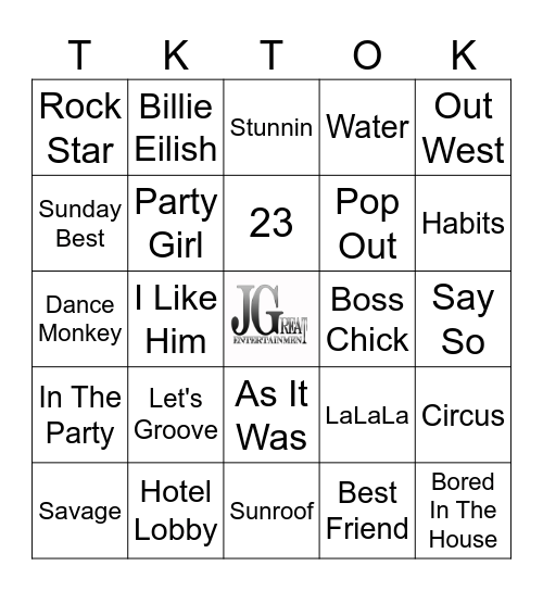 Download Tiktok Songs Bingo Card