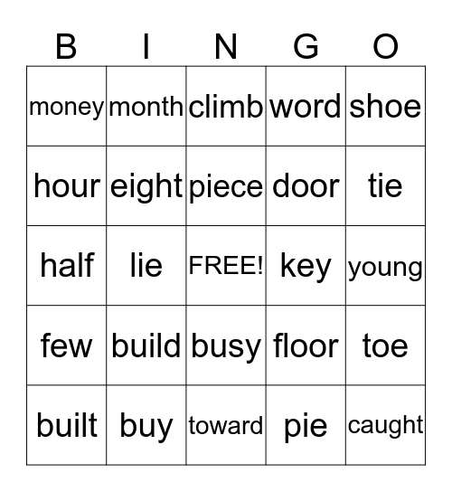 Mastery 11 Review Bingo Card