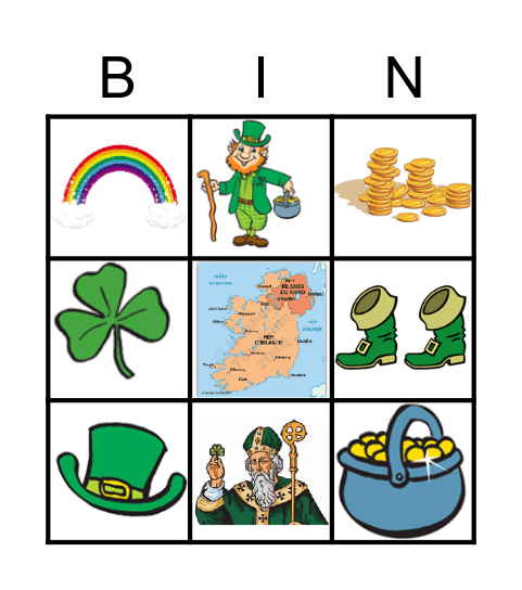 ST PATRICK Bingo Card