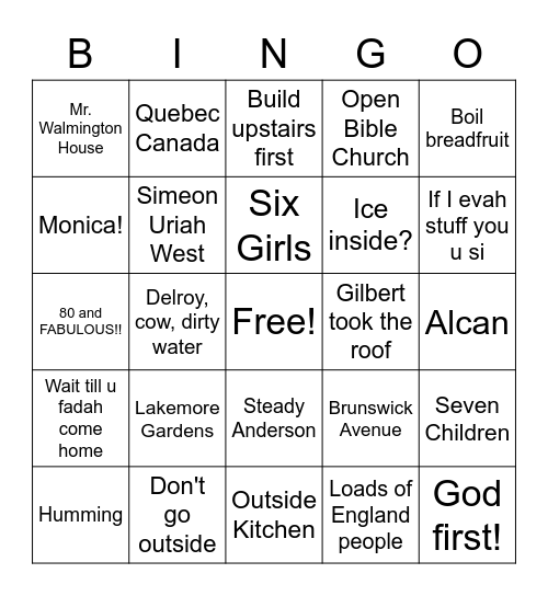 Eighty is Exciting!! Bingo Card