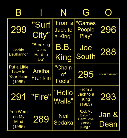 Brunch and Bingo Card