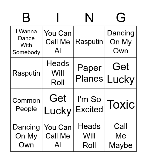BIRTHDAY BINGO Card