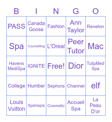 Brand & Company Hunt Bingo Card