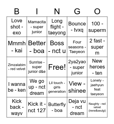 Grapperzz Bingo Card