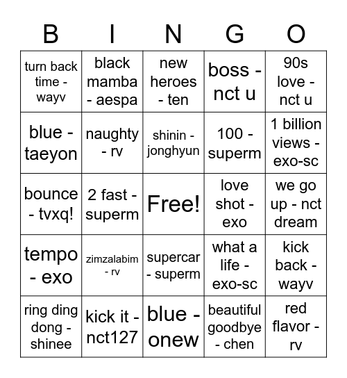 winisawin1 Bingo Card