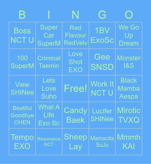 @NurMaisarahAli4 Bingo Card