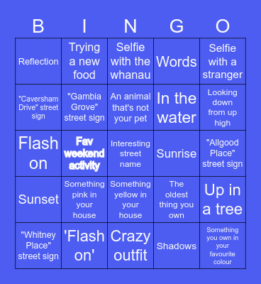 Bring on the weekend Bingo Card
