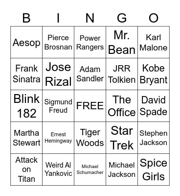 Cancel Culture Bingo Card