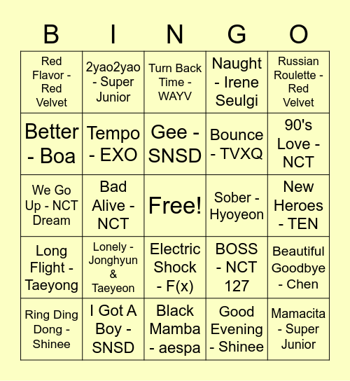 YEOGICHACHA 2 Bingo Card