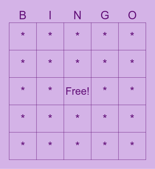 @soonhannie Bingo Card