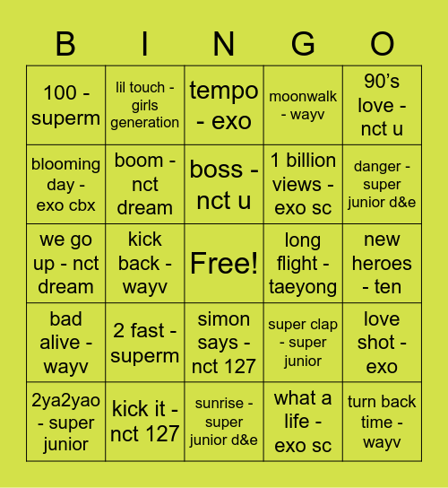 mitchoco747 b Bingo Card