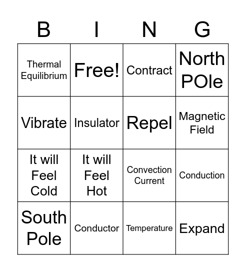 Review Bingo Card