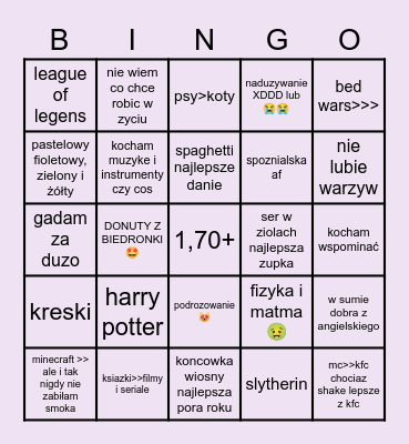 sp4ghe77i bingo😻 Bingo Card