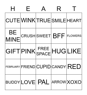 FRIENDSHIP PARTY BINGO Card