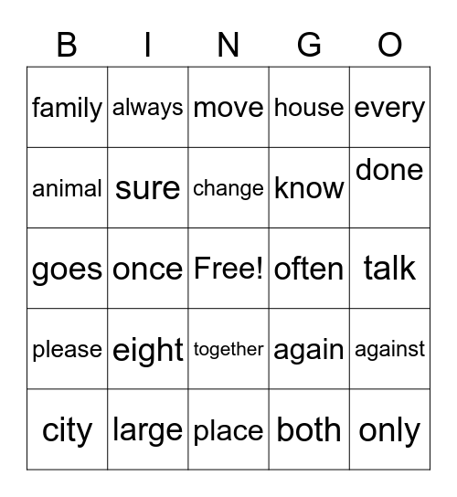 F-G2-U7-W2 Bingo Card