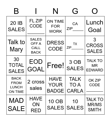 MED SUPP Bingo Card