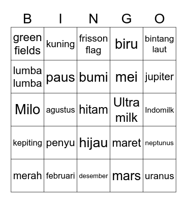 karinn Bingo Card