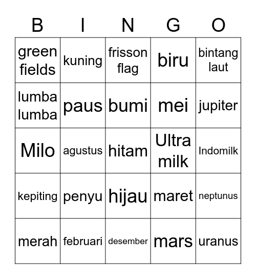 karinn Bingo Card