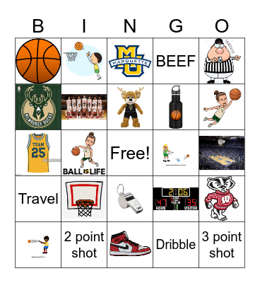 Huffman Basketball Bingo Card