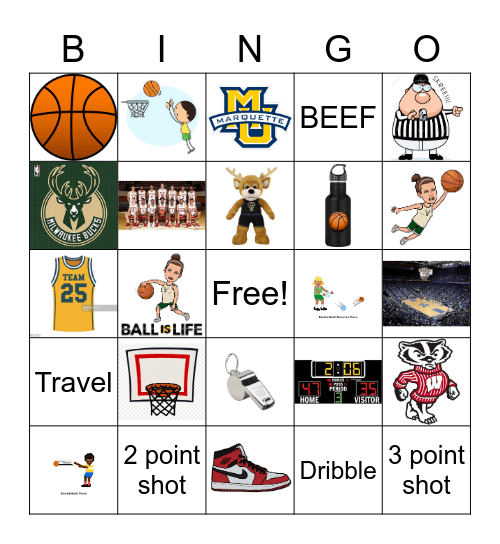 Huffman Basketball Bingo Card