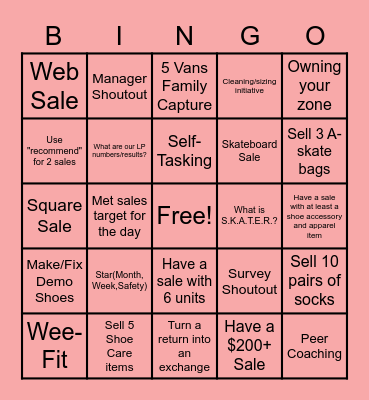 Cash Wrap Bingo Card