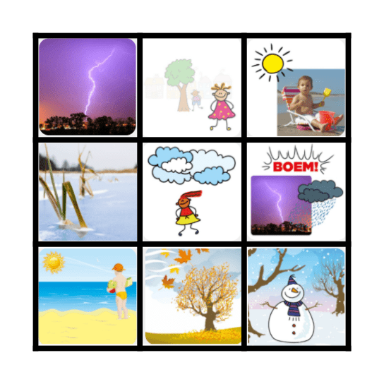 BINGO: Het weer Bingo Card