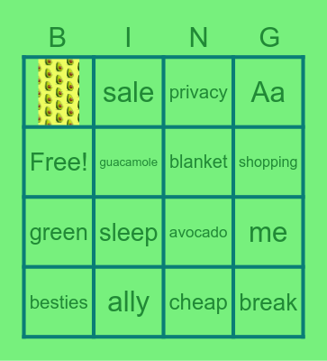 me Bingo Card