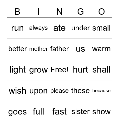 Bingo #4 Bingo Card