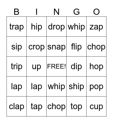 Sort 24 Bingo Card