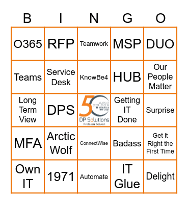 DPS Bingo Card