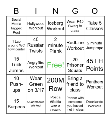 St. Patrick's Day Bingo! Bingo Card