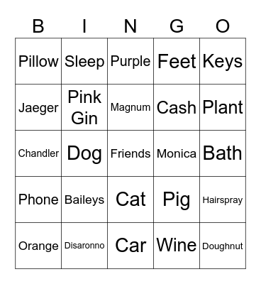 Friends Bingo! Bingo Card