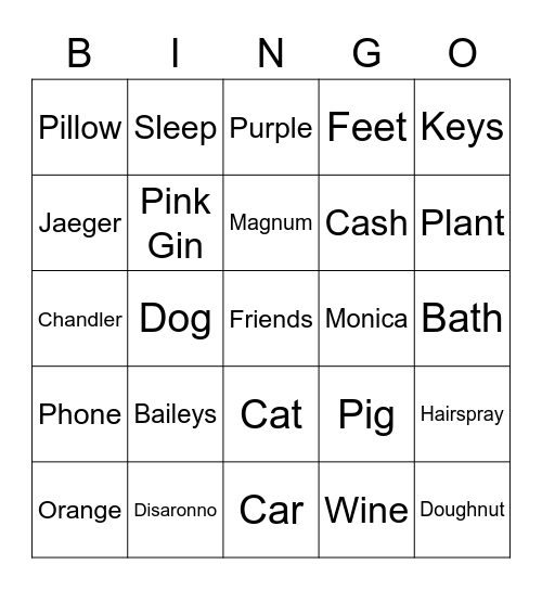 Friends Bingo! Bingo Card