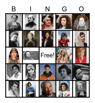 Women in History Bingo Card