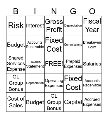 GGOB Bingo! Bingo Card
