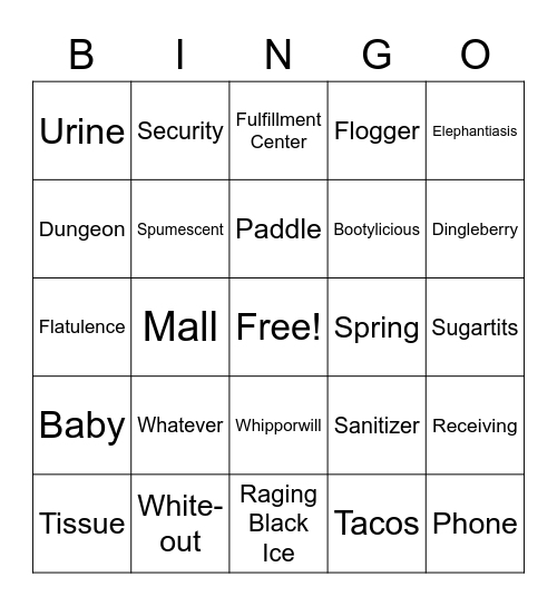 ICQA Bingo Card