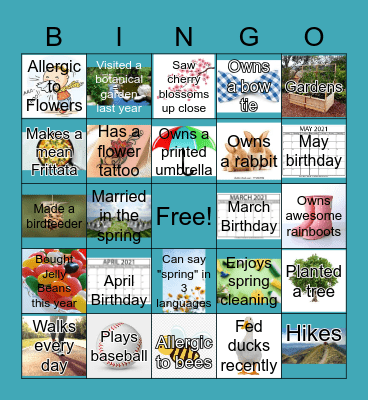 Spring Bingo Card