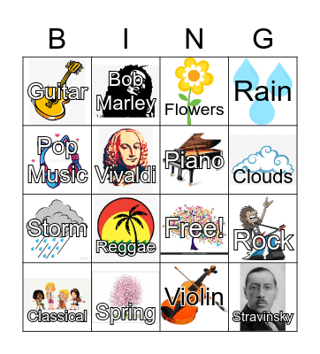 Music of Spring Bingo Card