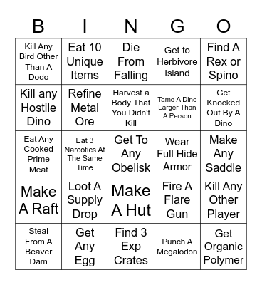 Ark Bingo Card