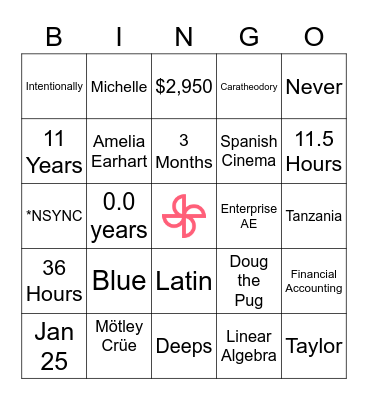 Website Launch Party Bingo Card
