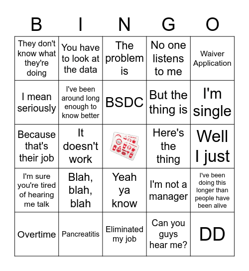 Aisle Bingo Card