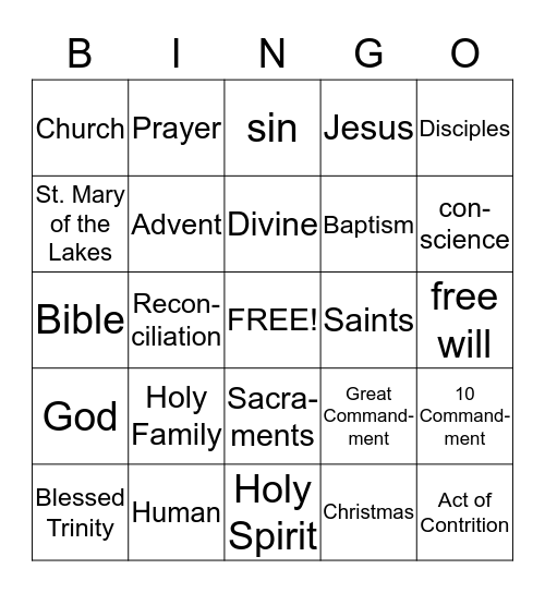 PREP REVIEW Bingo Card