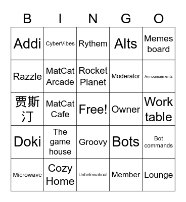 Discord Bingo Card
