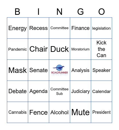 Roadrunner Capitol Reports Bingo Card