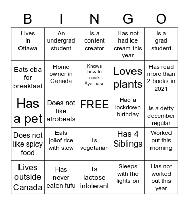 TDN Human Bingo- Someone who: Bingo Card