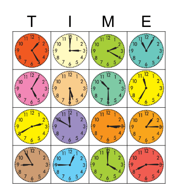 Time Bingo Card