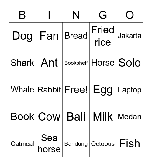 Keyzia Althafunnisa Bingo Card
