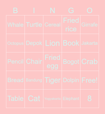 Laluna art fathira dwipa Bingo Card