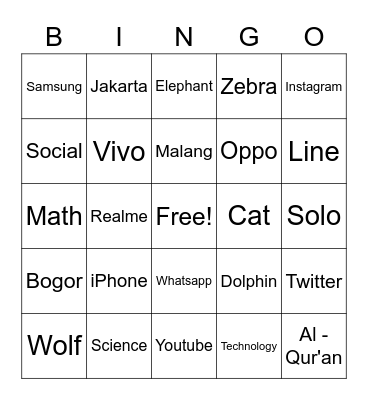 Sekar Fauziah Ramadhani Bingo Card